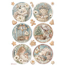 Stamperia White Christmas A4 Rice Paper Selection 6 Sheets | DFSA4XWG - Craftywaftyshop