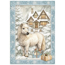 Stamperia White Christmas A6 Mini Rice Paper – 8 Sheets | SPDFSA6X10 - Craftywaftyshop