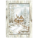 Stamperia White Christmas A6 Mini Rice Paper – 8 Sheets | SPDFSA6X10 - Craftywaftyshop