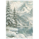 Stamperia White Christmas A6 Rice Paper Backgrounds | DFSAK6059 - Craftywaftyshop