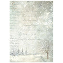 Stamperia White Christmas A6 Rice Paper Backgrounds | DFSAK6059 - Craftywaftyshop