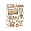 Stamperia White Christmas Washi Pad | SBW36 - Craftywaftyshop