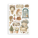 Stamperia White Christmas Washi Pad | SBW36 - Craftywaftyshop