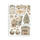 Stamperia White Christmas Washi Pad | SBW36 - Craftywaftyshop