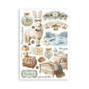 Stamperia White Christmas Washi Pad | SBW36 - Craftywaftyshop