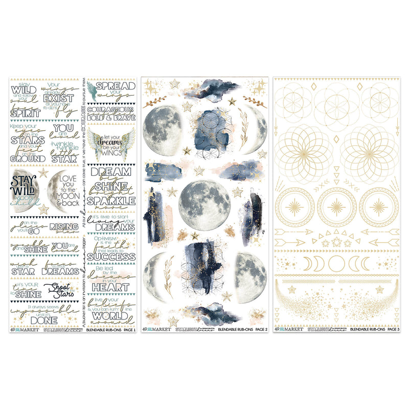 Starlight Dreams 6×12 Rub - on Transfer Set by 49 and Market - Craftywaftyshop