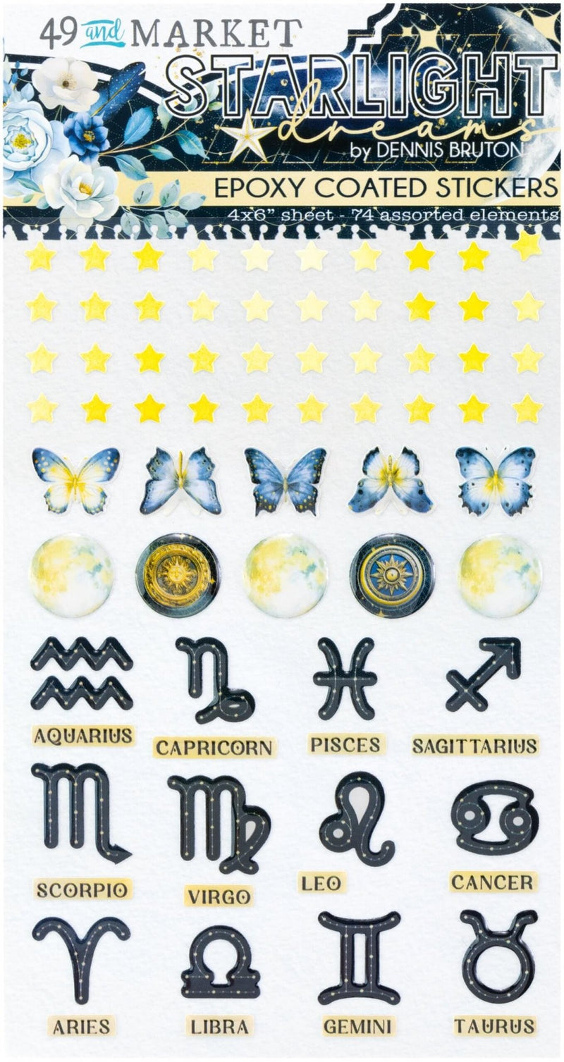 Starlight Dreams Epoxy Stickers by 49 and Market - Craftywaftyshop