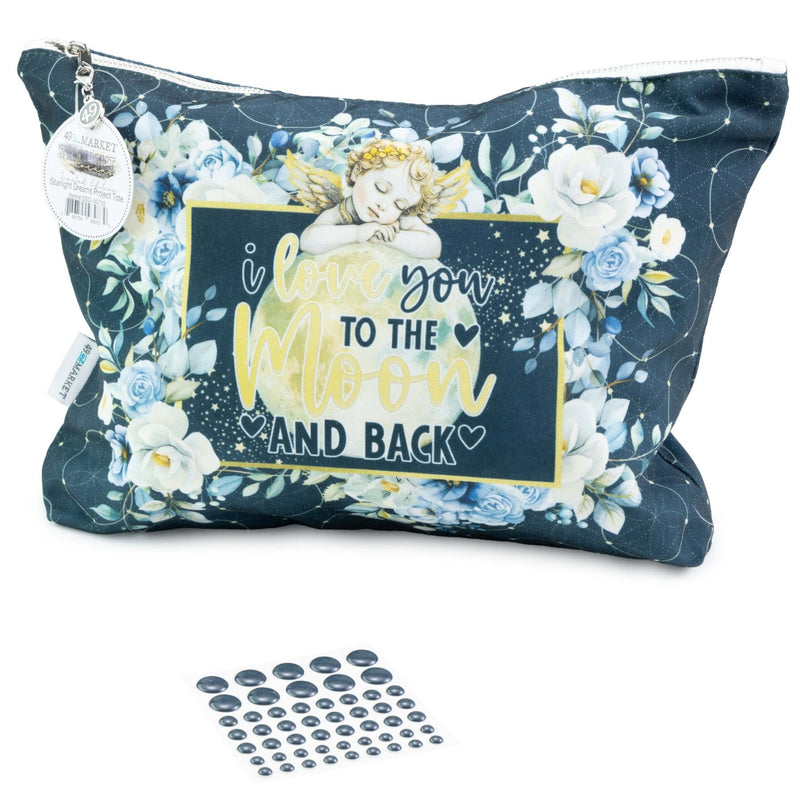 Starlight Dreams Project Tote Bag with enamel dots by 49 and Market - Craftywaftyshop