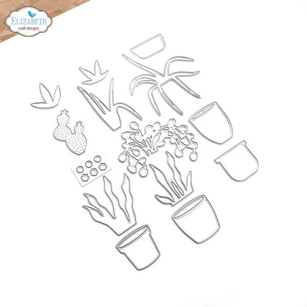 Succulents & Pots Die Set by Elizabeth Craft Designs - Craftywaftyshop