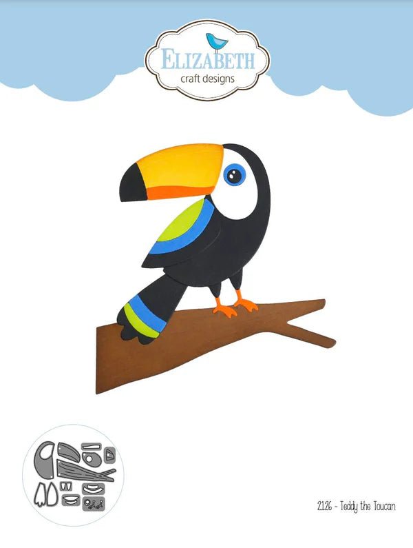 Teddy the Toucan Die Set by Elizabeth Craft Designs - Craftywaftyshop