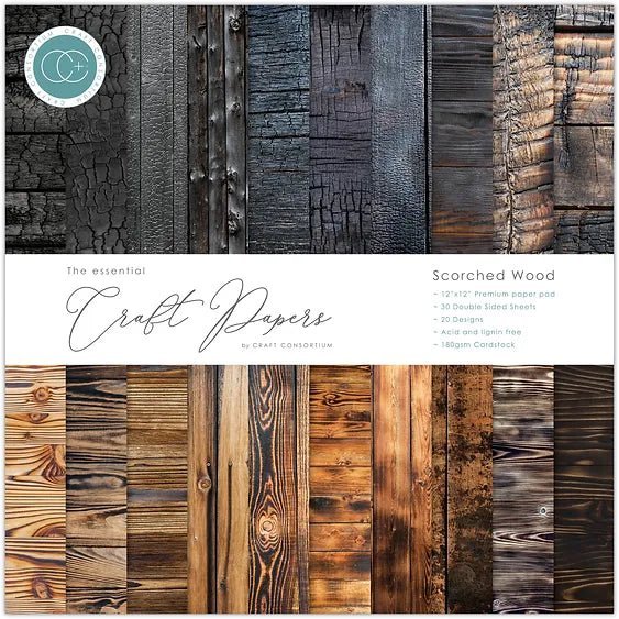 Textures Essential Craft Papers 12 x 12 by Craft Consortium - Craftywaftyshop
