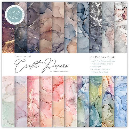 Ink Drops Various Colourways 6 x 6 by Craft Consortium