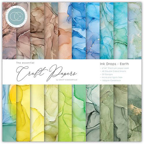 Ink Drops Various Colourways 6 x 6 by Craft Consortium