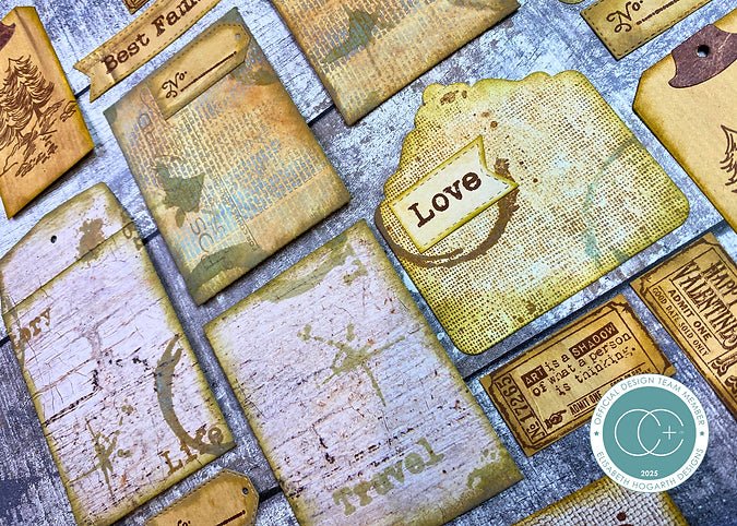 The Essential Craft Stamps Ink & Coffee Stains Photopolymer Stamp Set by Craft Consortium - Craftywaftyshop