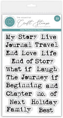 The Essential Craft Stamps Journal Sentiments Photopolymer Stamp by Craft Consortium - Craftywaftyshop