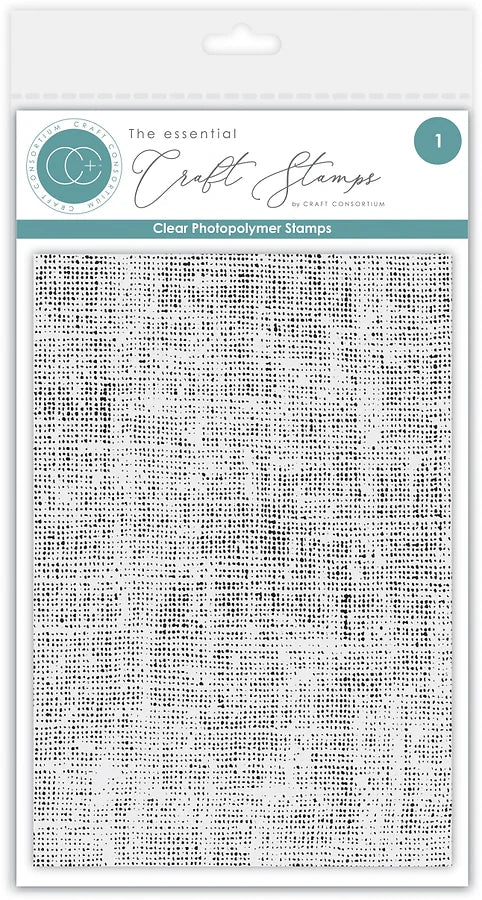 The Essential Craft Stamps Linen Texture Photopolymer Stamp by Craft Consortium - Craftywaftyshop