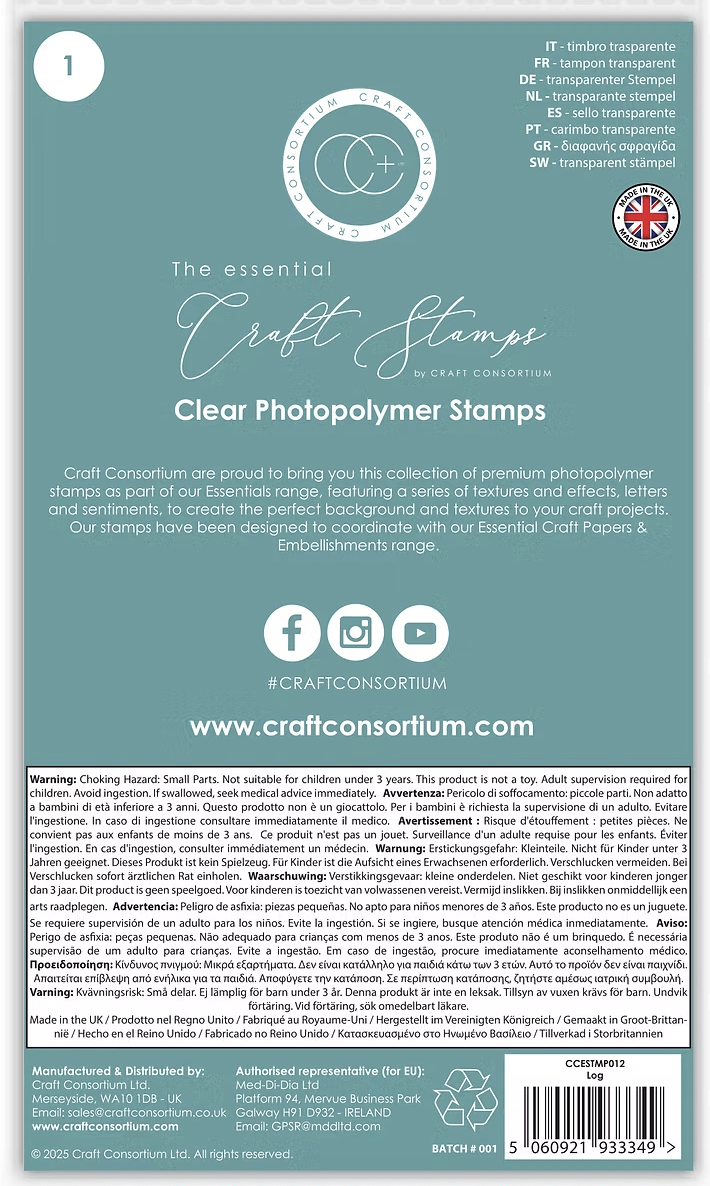 The Essential Craft Stamps - Log - Photopolymer Stamp - Craftywaftyshop