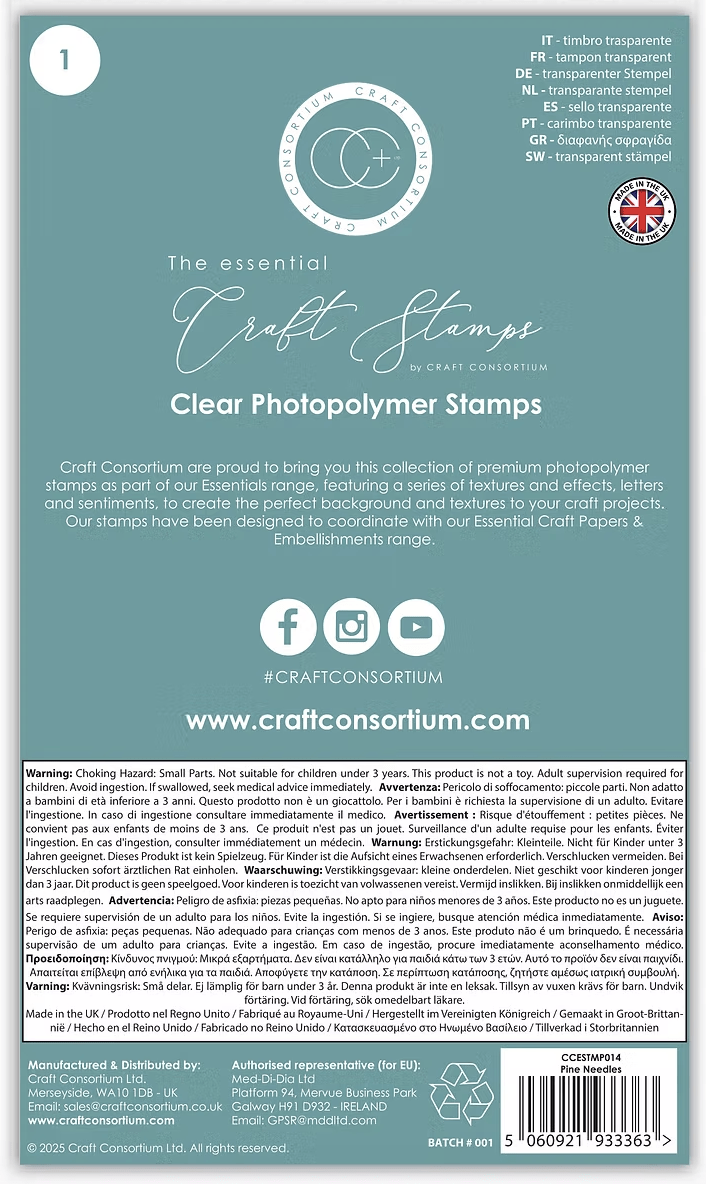 The Essential Craft Stamps - Pine Needles - Photopolymer Stamp - Craftywaftyshop
