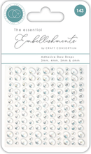 The Essential Embellishments Adhesive Dew Drops Iridescent by Craft Consortium - Craftywaftyshop