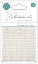 The Essential Embellishments Adhesive Pearls by Craft Consortium - Craftywaftyshop