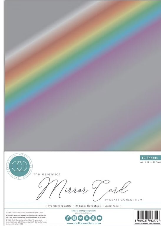 The Essential Mirror Card A4 by Craft Consortium - Craftywaftyshop
