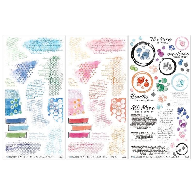 The Flower Emporium Blendable Rub - on Transfers by 49 and Market - Craftywaftyshop