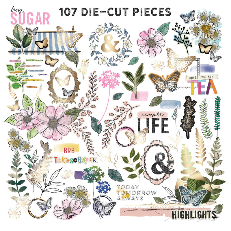 The Flower Emporium Foiled Die - Cut Assortment by 49 and Market - Craftywaftyshop