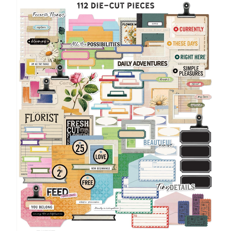The Flower Emporium Journaling Die - Cuts by 49 and Market - Craftywaftyshop