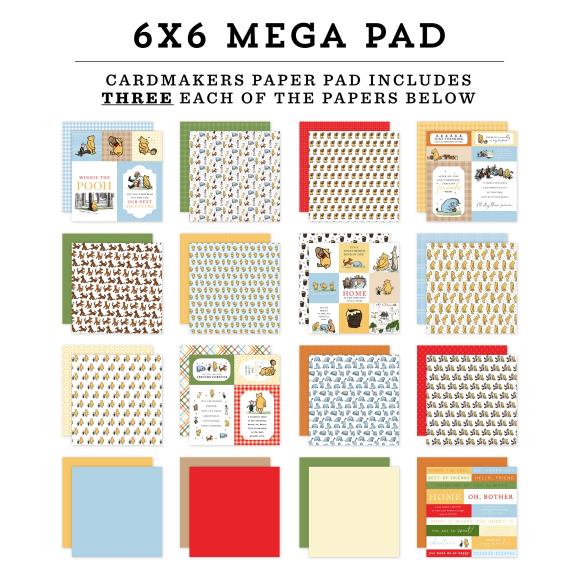 The House At Pooh Corner Cardmakers 6X6 Mega Pad by Echo Park - Craftywaftyshop
