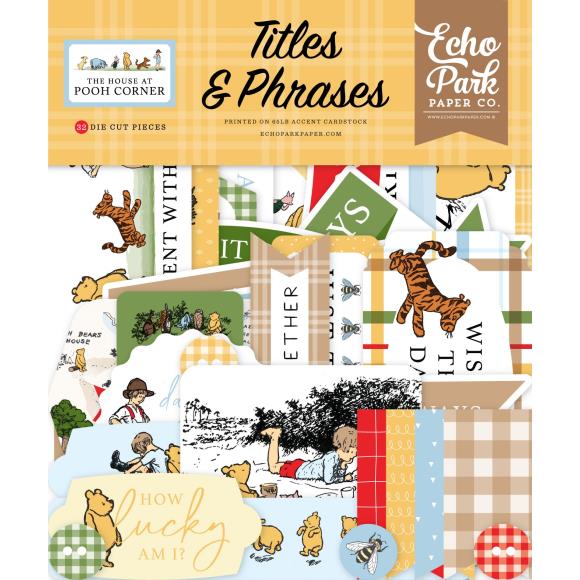 The House At Pooh Corner Titles & Phrases Ephemera by Echo Park - Craftywaftyshop