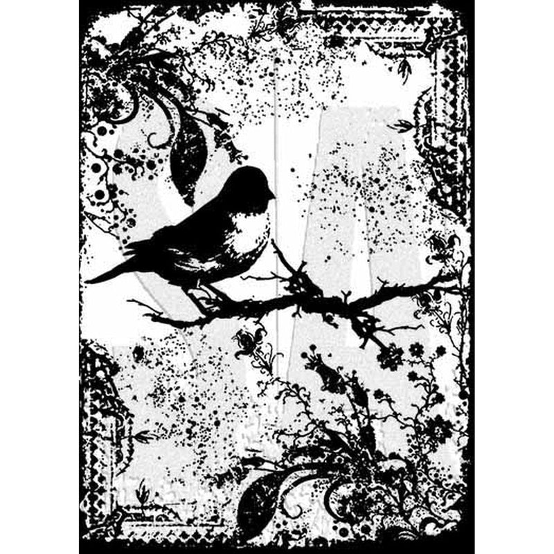 Tim Holtz Components Stampers Anonymous Cling Stamp Tattered Sparrow - Craftywaftyshop