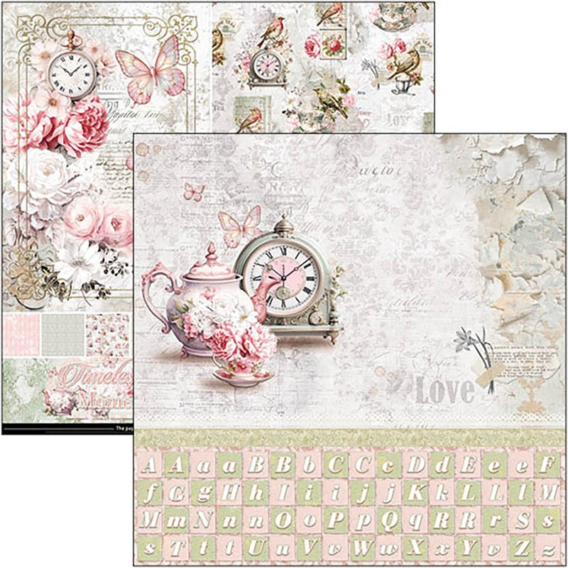 Timeless Moments Patterns Pad 12"x12" 8 Sheets by Ciao Bella - Craftywaftyshop