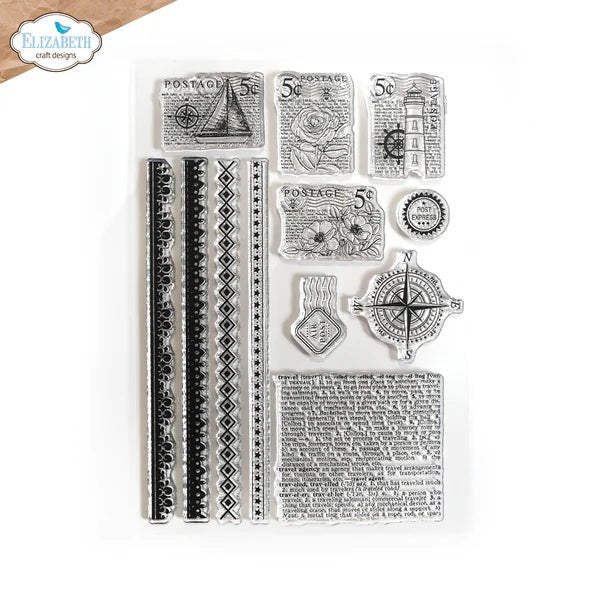 Travel & Postage Stamp Set by Elizabeth Craft Designs - Craftywaftyshop