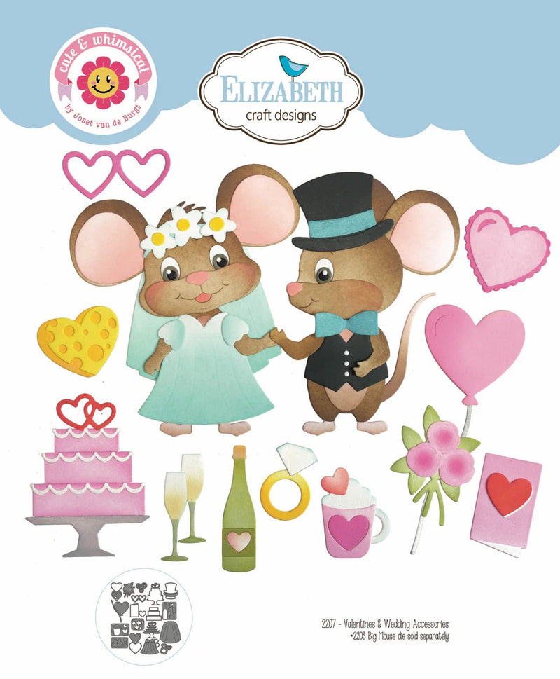 Valentines and Wedding Accessories Die Set by Elizabeth Craft Designs - Craftywaftyshop