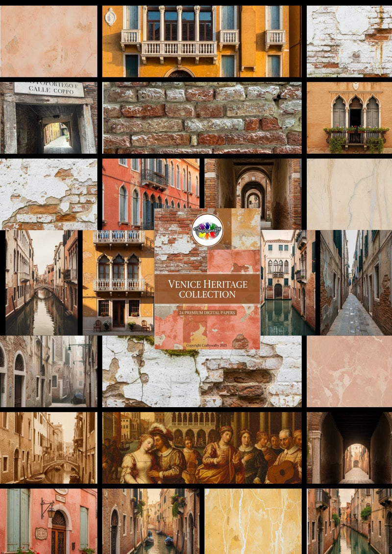 Venice Heritage Collection Digital Print Download by Craftywafty - Craftywaftyshop
