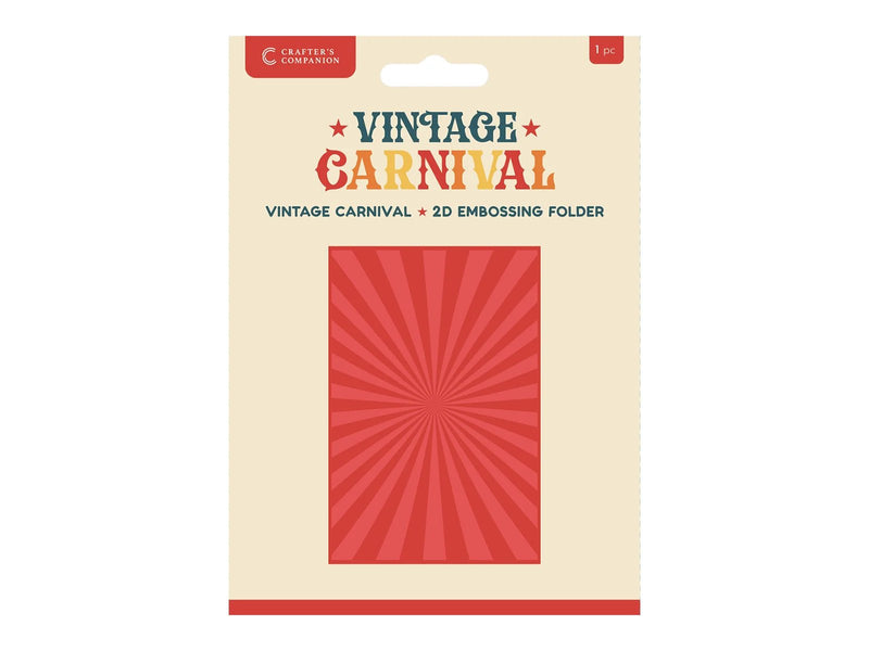 Vintage Carnival 6 x 4 2D Embossing Folder by Crafters Companion - Craftywaftyshop