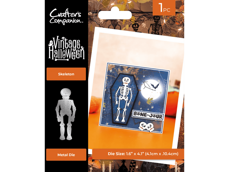 Vintage Halloween Metal Die Skeleton by Crafters Companion - Craftywaftyshop