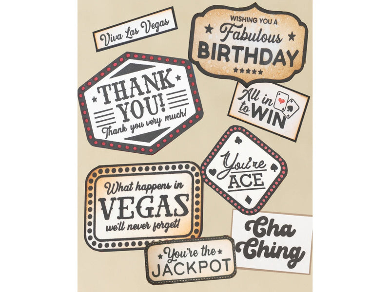 Vintage Vegas Clear Acrylic Stamp - You’re the Jackpot by Crafters Companion - Craftywaftyshop