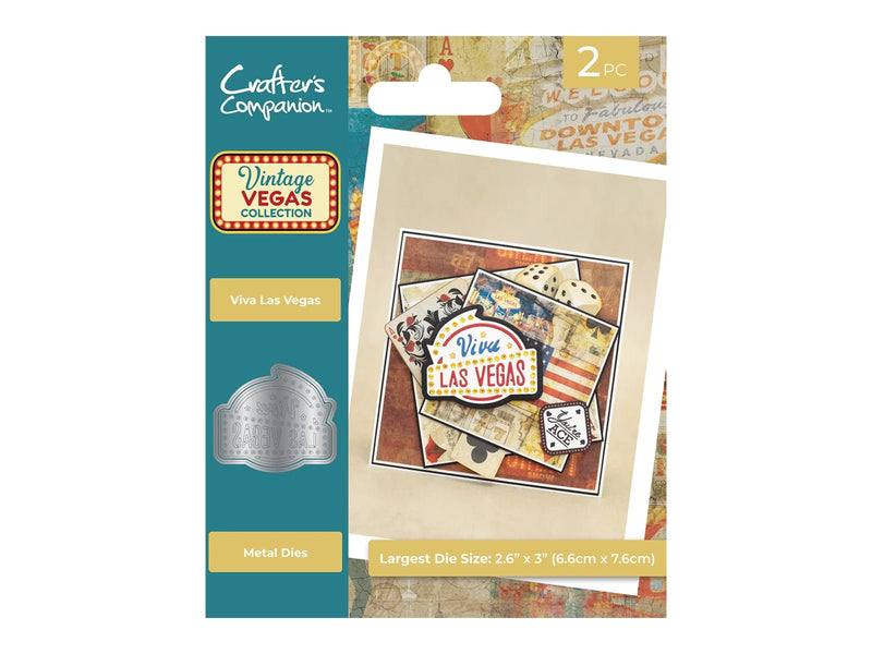 Vintage Vegas Metal Die - Viva Las Vegas by Crafters Companion - Craftywaftyshop