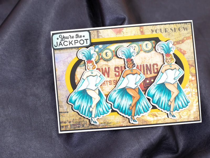 Vintage Vegas Stamp & Die - Showgirl by Crafters Companion - Craftywaftyshop
