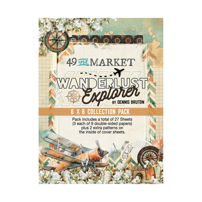 Wanderlust Explorer 6x8 Collection Pack by 49 and Market - Craftywaftyshop