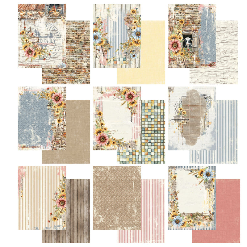 Whispering Way 6"x8" Farm Themed Collection Paper Pack by 49 and Market - Craftywaftyshop