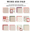Wine 6"x6" Paper Pad by Carta Bella - Craftywaftyshop