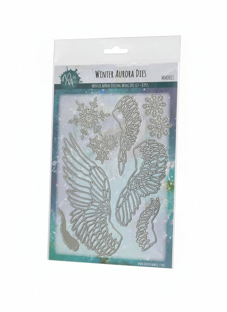 Winter Aurora Ethereal Wings 8 Piece Die Set by Mark Maker - Craftywaftyshop