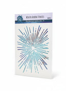 Winter Aurora Star Burst Embossing A5 Stencil by Mark Maker - Craftywaftyshop
