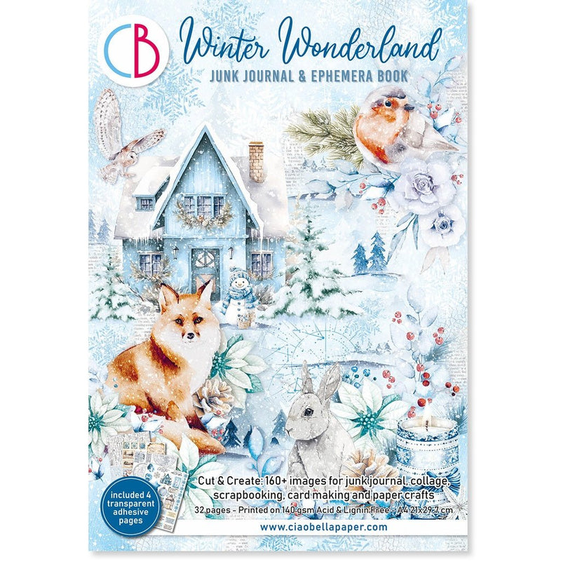 Winter Wonderland Junk Journal Ephemera Book A4 32 Sheets by Ciao Bella - Craftywaftyshop