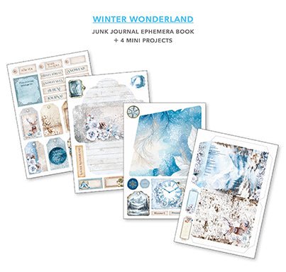 Winter Wonderland Junk Journal Ephemera Book A4 32 Sheets by Ciao Bella - Craftywaftyshop