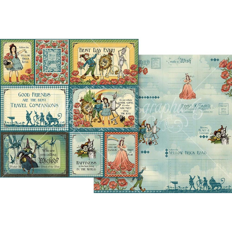 Wonder of Oz Collection Paper Pack 12"X12" by Graphic 45 - Craftywaftyshop