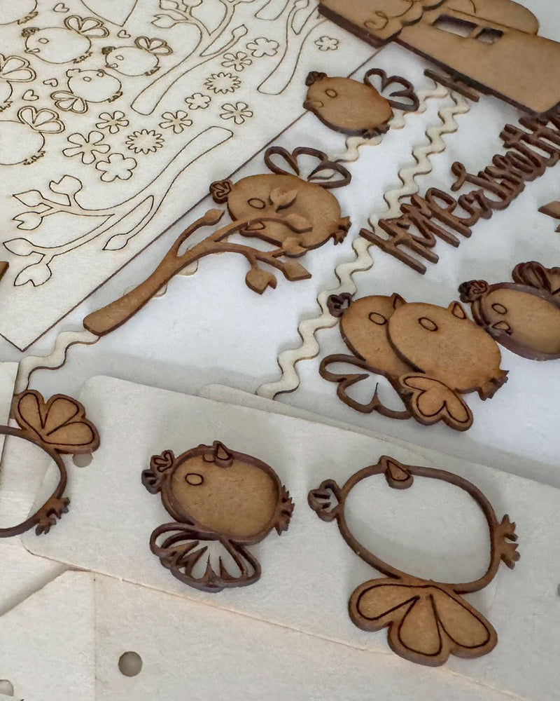 Woodies Birds Houses Tags 90 Piece Craft Embellishment Pack by Polkadoodles - Craftywaftyshop