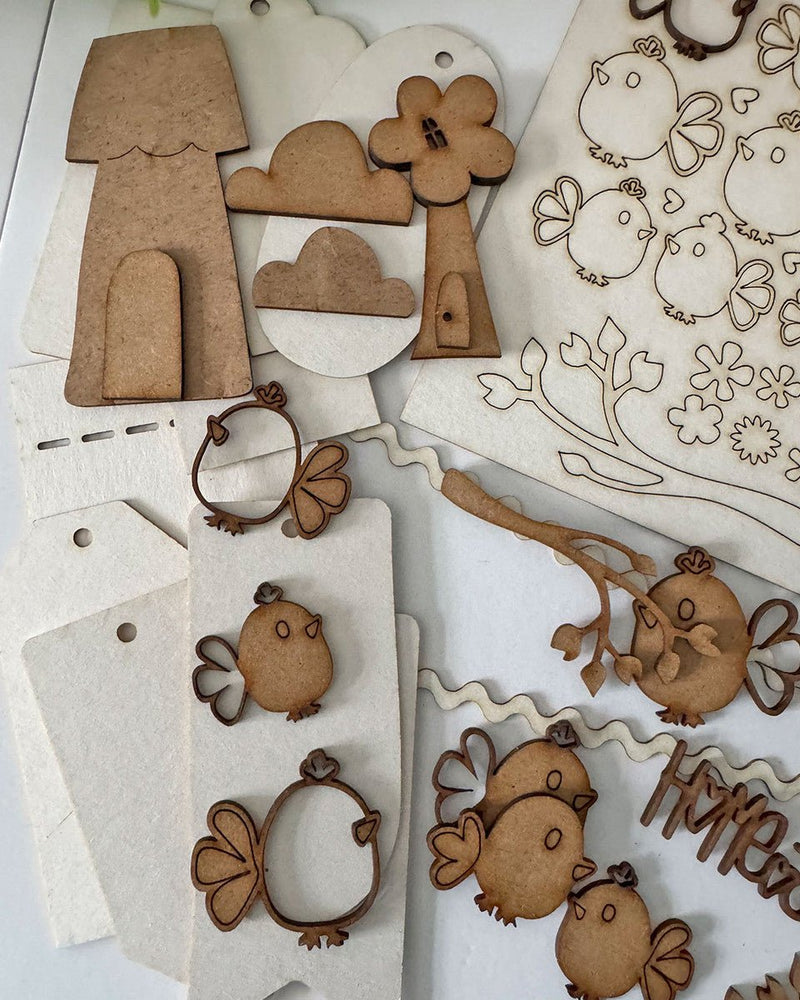 Woodies Birds Houses Tags 90 Piece Craft Embellishment Pack by Polkadoodles - Craftywaftyshop